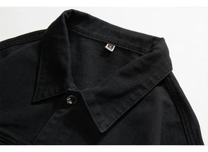 <b>Mens</b> Vintage Formal <b>Denim</b> <b>Jacket</b> Button Casual Spring Autumn Fashion Streetwear Windproof Comfortable Oversized Outerwear - Product Image 3