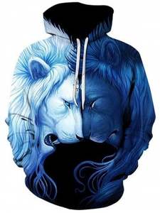 Jeans de Mezclilla Estampados Premium, 100% Algodón Orgánico, Ecológicos, Corte Holgado, Bolsillo Canguro, Hombros Caídos, Sudadera para Invierno - Product Image 2