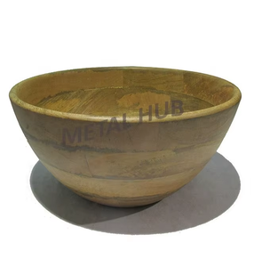 ชุดชามสลัด/เสิร์ฟอาหารดีไซน์หรูแบบกลมของขวัญทางธุรกิจสำหรับโอกาสข้าวทำจากไม้มะม่วงที่ยั่งยืน - Product Image 5