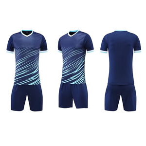 Haute qualité 100% polyester col en v à manches courtes uniforme de football personnalisé uni respirant hommes sport Football uniformes de football - Product Image 1