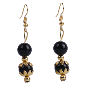 ผู้ผลิตชั้นนําของอินเดียของสร้อยคอเครื่องประดับออกซิไดซ์แบบดั้งเดิมสีทองสีดําโปแลนด์โบราณดูสร้อยคอมาลาคานฮาสีดํา - Product Image 4