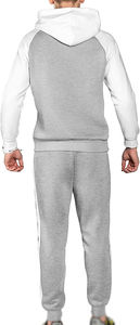 ชุดวอร์มลำลอง2ชิ้นมีฮู้ดสำหรับผู้ชายชุดวิ่งออกกำลังกายแขนยาวผ้าฟลีซชุดออกกำลังกายระบายอากาศได้ - Product Image 3