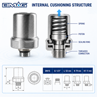 BMAG OEM Amortisseur de choc hydraulique BSP 1/2 pouce pour protection de pipeline industriel et antichoc d'eau