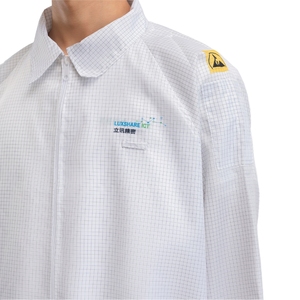 Blouse de protection ESD unisexe GW Brand pour salle blanche, 98% polyester 2% carbone, pour adultes, fabriquée au Vietnam, OEM, échantillon en 7 jours - Product Image 3