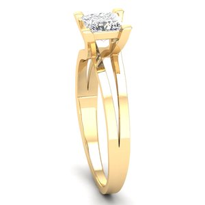 Anillo de Compromiso Solitario de Plata de Ley 925 de Alta Calidad REYES, Corte Princesa, Moissanita de 0.75 Quilates, Precio de Fábrica al por Mayor - Product Image 3
