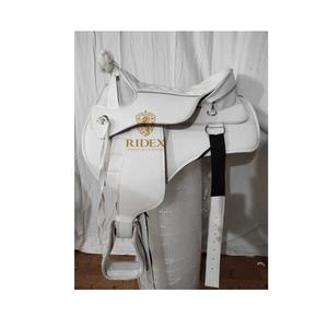 Sillín sin árboles sintético blanco de alta calidad estilo occidental con panel adicional, todos los tamaños disponibles a precio de fábrica. - Product Image 6