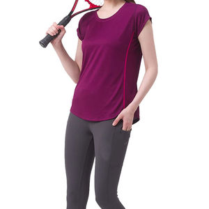 Cómodas camisetas de verano para mujer, transpirables de secado rápido, precio bajo, diseño personalizable y colores, tela de poliéster/algodón - Product Image 5