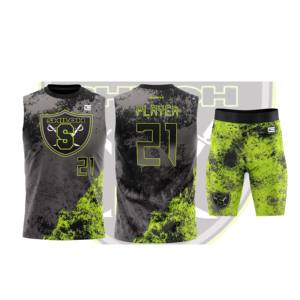 Estilo americano 7v7 Juego de compresión de fútbol juvenil 18 Uniformes sublimados personalizados 7on7 Técnicas impresas 7 en 7 Uniformes de fútbol - Product Image 1