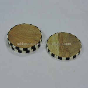 Gran oferta, posavasos de té de madera y resina de diseñador creativo con logotipo personalizado, posavasos de resina de madera para beber, alfombrillas y almohadillas, Decoración de mesa - Product Image 5