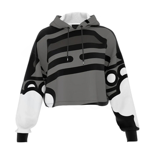 Top vente hommes sweats à capuche coton unisexe épais confortable élégant mode cordon à capuche hauts pour femmes haut court pour les filles - Product Image 1
