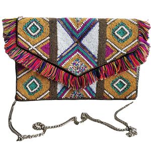 Bolso de estilo bohemio hecho a mano con bordado de cuentas de nuevo diseño para fiesta y Noche de mujer - Product Image 2