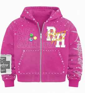 Survêtements zippés personnalisés très vendus ensemble sweat à capuche et pantalon de survêtement délavés à l'acide survêtement évasé pour hommes et femmes - Product Image 6