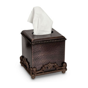 Ensemble de 2 boîtes à mouchoirs en métal poli rose parfait pour solution de rangement de serviettes de restaurant - Product Image 3