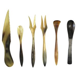 Juego de Cucharas de Cuerno de Búfalo Hechas a Mano, Ecológicas y Desechables, para Cocina Rústica y Decoración - Product Image 3