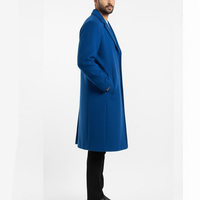 Manteau long en laine pour homme, véritable fourrure de renard, doublure en coton, toile respirante à séchage rapide, personnalisable, style formel classique, OEM