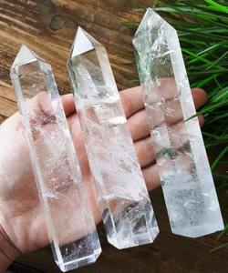 Premium Quality Natural Clear Quartz <b>Tower</b> Polished Reiki Chakra Healing for Jewelry Making 2-4 Inch 80g Color <b>Play</b> Available - Product Image 4
