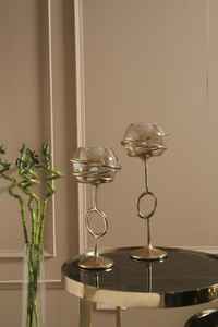 Bougeoir en aluminium plaqué argent à une tête de dernière conception pour la maison et les fêtes de mariage avec des finitions et de haute qualité - Product Image 4