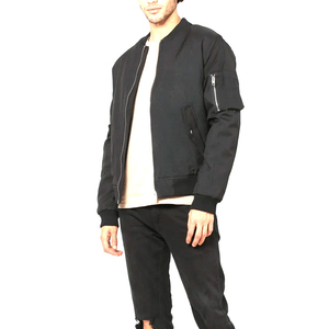 แจ็คเก็ตเบสบอลบอมเบอร์ฤดูหนาวสำหรับผู้ชาย รับทำโลโก้แบรนด์ส่วนตัว แบบเรียบง่าย มีฮู้ด กันลม กันน้ำ สไตล์ไฮสตรีท ไซส์ใหญ่ - Product Image 4