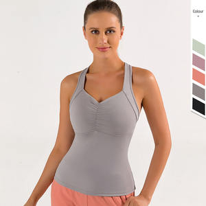 Plus Size <b>Women's</b> Casual Gym <b>Tank</b> <b>Top</b> Solid Color Custom Logo Print Breathable <b>Knitted</b> Fabric for Outdoor Use for <b>women</b> - Product Image 3