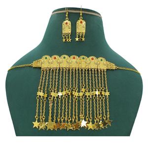 Martasha designer islamique ramadan spécial plaqué or EAU bijoux spécial dubai bijoux collier boucle d'oreille ensemble arabe bijoux - Product Image 1