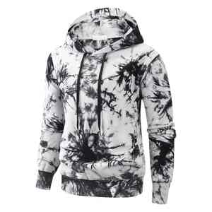 Sweat à capuche tie-dye premium 300 GSM pour homme, en molleton doux vintage French Terry, personnalisable - Product Image 4