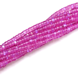 Hermosas Cuentas Heishi de Piedra Lunar Rosa Lila Brillante en Forma de Neumático, 15 Pulgadas, Cuentas de Piedra Lunar Rosa en Forma de Rueda al por Mayor - Product Image 6