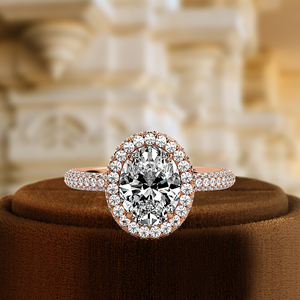 Bague de fiançailles, de mariage ou de fête en or jaune 14 carats classique de 1,00 carat, certifiée IGI, diamant de taille ovale cultivé en laboratoire, serti à griffes - Product Image 2