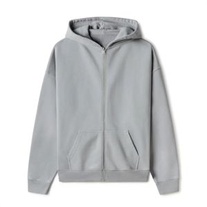 Service OEM en gros, dernières tendances, sweats à capuche pour hommes avec fermeture éclair, 100% coton, écologiques, chauds, couleur unie pour la saison d'automne, adultes - Product Image 1