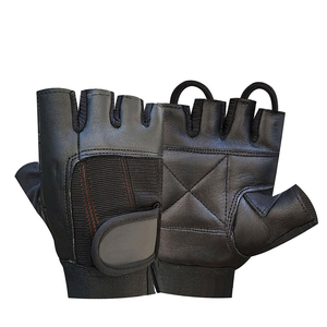 Top Quality 100% Genuine Leather Gym <b>Gloves</b> Fitness Training Wrist Support Weight Lifting <b>Gloves</b> Wholesale Price - Product Image 2