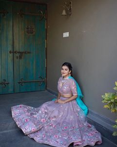 Launching Bridal Wear Heavy Soft <b>Net</b> with Sequnce Work Lehngha's with Dupatta with Indian Manufacture - Product Image 5