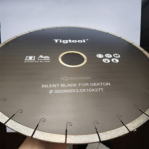 14"/350mm Dekton/Porcelain/Sintered Stone Silent Blade <strong>Superlife</strong> Max 1000m Chip-Free Cutting 45&deg; Miter Cutting Tigtool - Product Image 4