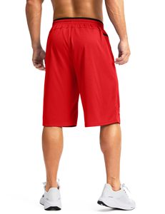 กางเกงขาสั้นกีฬาผู้ชายแบบแห้งเร็ว ผ้าโพลีเอสเตอร์ มีกระเป๋าข้าง ระบายอากาศได้ดี เหมาะสำหรับออกกำลังกาย วิ่ง บาสเก็ตบอล ฝึกซ้อม มีไซส์ใหญ่พิเศษ - Product Image 2