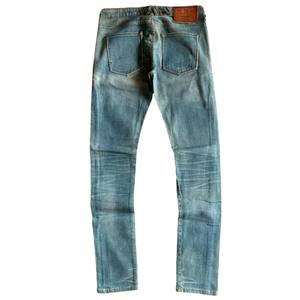 Direct Factory Man Logo de marque personnalisé en coton 13oz Zipper Fly Button Straight Light Wash Skinny Jeans Pantalons pour hommes Denim - Product Image 3