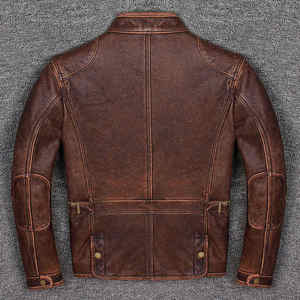 2026 High Quality Latest Biker Style Cow <b>Leather</b> <b>Jacket</b> for Men Casual Wear <b>Genuine</b> <b>Leather</b> <b>Jacket</b> Custom Color Premium Quality - Product Image 5