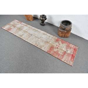 Tapis turc vintage 1.9 X 7.2ft rouge blanc plat tissage grande surface Patchwork motif laine Latex support pour décorations de salon - Product Image 4