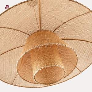 Artesanías de ratán natural, luz de bambú, pantalla de lámpara de paja, cubiertas de lámpara colgante, estilo moderno, decoración del hogar, pantalla de yute - Product Image 6