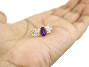 <b>Amethyst</b> Oval Gemstone 925 Sterling Silver February Birthstone Wedding <b>Ring</b> For Women - Product Image 6