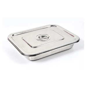 Bandeja de instrumentos quirúrgicos veterinarios médicos de acero inoxidable, caja de almacenamiento de agujas, caja de bandeja de instrumentos quirúrgicos - Product Image 1