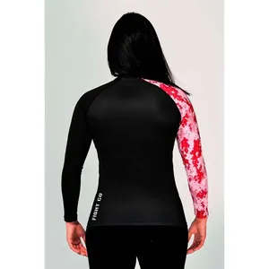 เสื้อแรชการ์ดแบบเต็มตัวพิมพ์ลายสำหรับผู้หญิงผ้าโพลีเอสเตอร์พิมพ์ลายสำหรับยิมยิมยิมออกแบบโลโก้ได้ตามต้องการ - Product Image 2