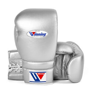 Guantes de boxeo ganadores de alta calidad, profesionales, negros, de piel de vaca auténtica, guantes de boxeo ganadores con cordones, guantes de combate de Kickboxing - Product Image 2