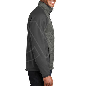 OEM personnalisé hommes décontracté fermeture éclair complète toile souple Bomber veste col montant collection hiver traitement fini - Product Image 3