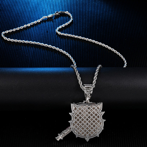 Colgante de Hip Hop con diseño único de diamante cultivado en laboratorio de corte brillante redondo de Plata de Ley 925 exclusivo para hombres - Product Image 6