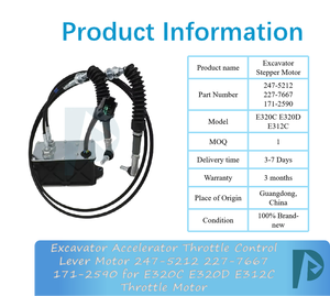 Moteur de levier de commande d'accélérateur pour excavatrice 247-5212 227-7667 171-2590 pour E320C E320D E312C Pièce de rechange - Product Image 3
