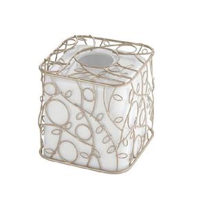 กล่องใส่กระดาษทิชชูทำจากโลหะหรูหราอุปกรณ์ตกแต่งโต๊ะสีทองมันวาว - Product Image 4