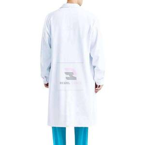 Bata de Laboratorio Médica Unisex Personalizada, Transpirable, Cómoda y Elástica, de Tela de Algodón y Poliéster, Uniforme para Uso Hospitalario para Hombres - Product Image 3