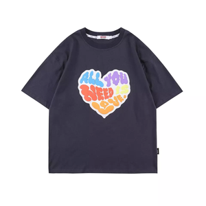 Venta al por mayor 100% algodón personalizado espuma serigrafía camisetas de gran tamaño estilo Hip Hop cuello redondo algodón suave 3D Puff impresión camisetas - Product Image 5