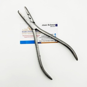 Alicates de curva de 2 orificios Acero inoxidable de grado quirúrgico Kit de herramientas de extensión de cabello de uso comercial plateado de 7 pulgadas - Product Image 6