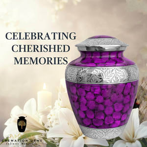 โกศบรรจุอัฐิแบบอเมริกัน สีม่วงเงิน ขนาด 10 นิ้ว คุณภาพพรีเมียม เป็นมิตรกับสิ่งแวดล้อม ทนทาน ปรับแต่งได้ 220 - Product Image 6