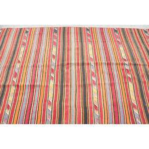 4.4x12.4 ft Vintage <b>Runner</b> Rug, Turkish <b>Red</b> Ikat Rug - Product Image 5
