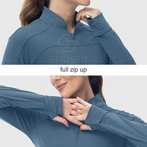 Veste de yoga respirante à la mode pour vêtements de sport Poches extérieures à fermeture éclair Design de luxe Logo personnalisé Haute qualité écologique - Product Image 5